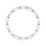 Sapphire Row Natural Diamond Princess-Cut Beaded Band - 14K White Gold, 1.5 × 1.5 mm, 6 (view 2)