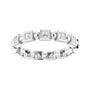 Sapphire Row Natural Diamond Princess-Cut Beaded Band - Platinum, 1.75 × 1.75 mm, 6 (view 3)
