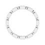 Sapphire Row Natural Diamond Princess-Cut Beaded Band - Platinum, 1.75 × 1.75 mm, 7 (view 2)