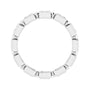 Sapphire Row Natural Diamond Princess-Cut Beaded Band - Platinum, 2.25 × 2.25 mm, 5 (view 2)