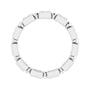 Sapphire Row Natural Diamond Princess-Cut Beaded Band - Platinum, 2.25 × 2.25 mm, 6 (view 2)