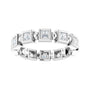 Sapphire Row Natural Diamond Princess-Cut Beaded Band - Platinum, 2.25 × 2.25 mm, 7 (view 3)