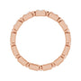 Sapphire Row Natural Diamond Princess-Cut Beaded Band - 14K Rose Gold, 1.75 × 1.75 mm, 5 (view 2)