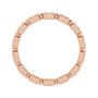 Sapphire Row Natural Diamond Princess-Cut Beaded Band - 14K Rose Gold, 1.75 × 1.75 mm, 7 (view 2)