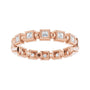 Sapphire Row Natural Diamond Princess-Cut Beaded Band - 14K Rose Gold, 1.75 × 1.75 mm, 7 (view 3)