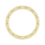Sapphire Row Natural Diamond Princess-Cut Beaded Band - 14K Yellow Gold, 1.3 × 1.3 mm, 5 (view 2)