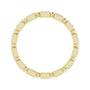 Sapphire Row Natural Diamond Princess-Cut Beaded Band - 14K Yellow Gold, 1.5 × 1.5 mm, 6 (view 2)