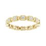 Sapphire Row Natural Diamond Princess-Cut Beaded Band - 14K Yellow Gold, 1.5 × 1.5 mm, 6 (view 3)