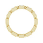 Sapphire Row Natural Diamond Princess-Cut Beaded Band - 14K Yellow Gold, 2.5 × 2.5 mm, 5 (view 2)