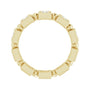 Sapphire Row Natural Diamond Princess-Cut Beaded Band - 14K Yellow Gold, 2.5 × 2.5 mm, 6 (view 2)