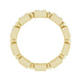 Sapphire Row Natural Diamond Princess-Cut Beaded Band - 14K Yellow Gold, 2.5 × 2.5 mm, 7 (view 2)