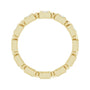 Sapphire Row Natural Diamond Princess-Cut Beaded Band - 14K Yellow Gold, 2 × 2 mm, 6 (view 2)
