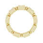 Sapphire Row Natural Diamond Princess-Cut Beaded Band - 14K Yellow Gold, 3 × 3 mm, 6 (view 2)