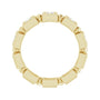 Sapphire Row Natural Diamond Princess-Cut Beaded Band - 14K Yellow Gold, 3 × 3 mm, 7 (view 2)