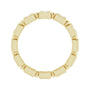 Sapphire Row Natural Diamond Princess-Cut Beaded Band - 14K Yellow Gold, 2.25 × 2.25 mm, 5 (view 2)