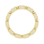 Sapphire Row Natural Diamond Princess-Cut Beaded Band - 14K Yellow Gold, 2.25 × 2.25 mm, 6 (view 2)