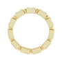 Sapphire Row Natural Diamond Princess-Cut Beaded Band - 14K Yellow Gold, 2.25 × 2.25 mm, 7 (view 2)