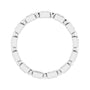 Sapphire Row Natural Diamond Princess-Cut Beaded Band - Platinum, 1.5 × 1.5 mm (view 2)