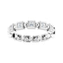 Sapphire Row Natural Diamond Princess-Cut Beaded Band - Platinum, 2 × 2 mm, 5 (view 3)