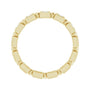 Sapphire Row Natural Diamond Princess-Cut Beaded Band - 14K Yellow Gold, 2 × 2 mm (view 2)