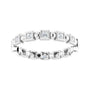 Sapphire Row Natural Diamond Princess-Cut Beaded Band - Platinum, 1.5 × 1.5 mm, 6 (view 3)