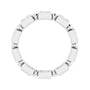 Sapphire Row Natural Diamond Princess-Cut Beaded Band - Platinum, 2.5 × 2.5 mm, 5 (view 2)
