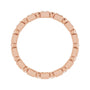 Sapphire Row Natural Diamond Princess-Cut Beaded Band - 14K Rose Gold, 1.3 × 1.3 mm, 5 (view 2)