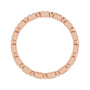Sapphire Row Natural Diamond Princess-Cut Beaded Band - 14K Rose Gold, 1.3 × 1.3 mm, 6 (view 2)