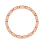 Sapphire Row Natural Diamond Princess-Cut Beaded Band - 14K Rose Gold, 1.3 × 1.3 mm, 7 (view 2)