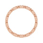 Sapphire Row Natural Diamond Princess-Cut Beaded Band - 14K Rose Gold, 1.5 × 1.5 mm, 5 (view 2)