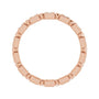 Sapphire Row Natural Diamond Princess-Cut Beaded Band - 14K Rose Gold, 1.5 × 1.5 mm, 6 (view 2)