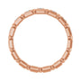 Sapphire Row Natural Diamond Princess-Cut Beaded Band - 14K Rose Gold, 1.5 × 1.5 mm, 7 (view 2)