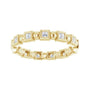 Sapphire Row Natural Diamond Princess-Cut Beaded Band - 14K Yellow Gold, 1.5 × 1.5 mm (view 3)