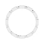 Sapphire Row Natural Diamond Baguette Beaded Band - Platinum, 2.5 × 1 mm, 6 (view 2)
