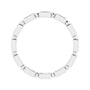 Sapphire Row Natural Diamond Baguette Beaded Band - Platinum, 2.5 × 1 mm, 7 (view 2)