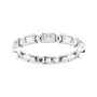 Sapphire Row Natural Diamond Baguette Beaded Band - Platinum, 2.5 × 1 mm, 7 (view 3)