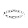 Sapphire Row Natural Diamond Baguette Beaded Band - Platinum, 3 × 1.5 mm, 7 (view 3)