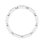 Sapphire Row Natural Diamond Baguette Beaded Band - Platinum, 4 × 2 mm, 5 (view 2)