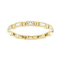 Sapphire Row Natural Diamond Baguette Beaded Band - 14K Yellow Gold, 2.5 × 1 mm, 7 (view 3)