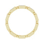 Sapphire Row Natural Diamond Baguette Beaded Band - 14K Yellow Gold, 3 × 1.5 mm, 5 (view 2)
