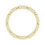 Sapphire Row Natural Diamond Baguette Beaded Band - 14K Yellow Gold, 3 × 1.5 mm, 6 (view 2)