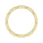Sapphire Row Natural Diamond Baguette Beaded Band - 14K Yellow Gold, 3 × 1.5 mm, 7 (view 2)