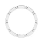 Sapphire Row Natural Diamond Baguette Beaded Band - 14K White Gold, 3 × 1.5 mm (view 2)