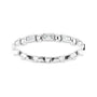 Sapphire Row Natural Diamond Baguette Beaded Band - Platinum, 2 × 1 mm (view 3)