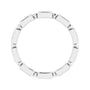 Sapphire Row Natural Diamond Baguette Beaded Band - Platinum, 3 × 2 mm (view 2)