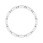 Sapphire Row Natural Diamond Baguette Beaded Band - 14K White Gold, 2.5 × 1 mm, 5 (view 2)