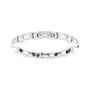 Sapphire Row Natural Diamond Baguette Beaded Band - 14K White Gold, 2.5 × 1 mm, 6 (view 3)