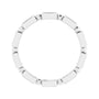 Sapphire Row Natural Diamond Baguette Beaded Band - 14K White Gold, 3 × 1.5 mm, 7 (view 2)