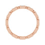 Sapphire Row Natural Diamond Baguette Beaded Band - 14K Rose Gold, 2.5 × 1 mm, 5 (view 2)