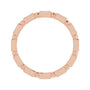 Sapphire Row Natural Diamond Baguette Beaded Band - 14K Rose Gold, 2.5 × 1 mm, 6 (view 2)